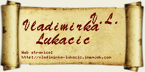 Vladimirka Lukačić vizit kartica